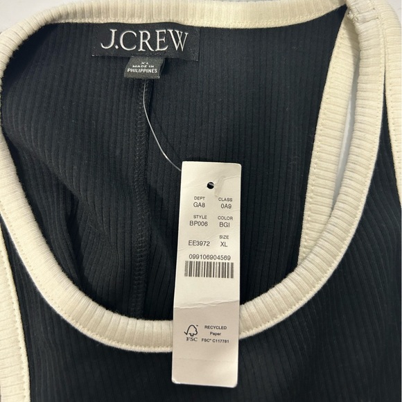NEW J.Crew Factory Vintage rib high-neck cutaway tank top - Picture 7 of 9